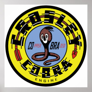 Poster Reprodução do sinal do vintage do motor da cobra