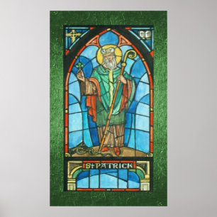 Poster Reprodução do vitral de St Patrick