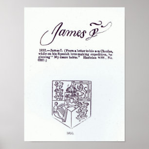 Poster Reproduction of the signature of James VI and