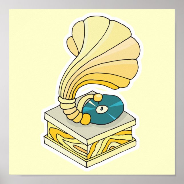 Poster reprodutor de gravação fonográfico (Frente)