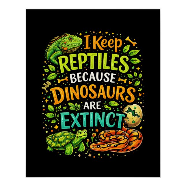 Pôster Reptiles Rule (Frente)