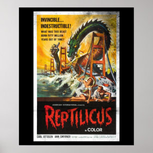 Poster Reptilicus Monster Vintage Movie