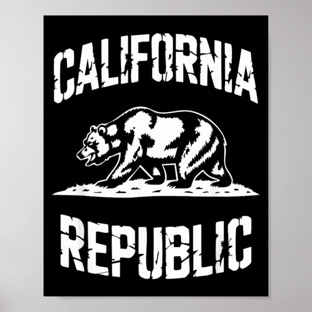 Poster República da Califórnia Estado do Urso Cinzento Re (Frente)