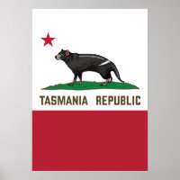 República da Tasmânia Bandeira do demônio da Tasmâ