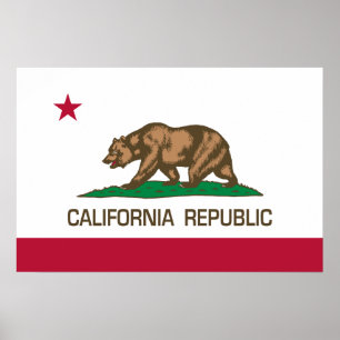 Poster República de Califórnia (bandeira do estado)