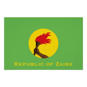 Pôster República do Zaire Flag
