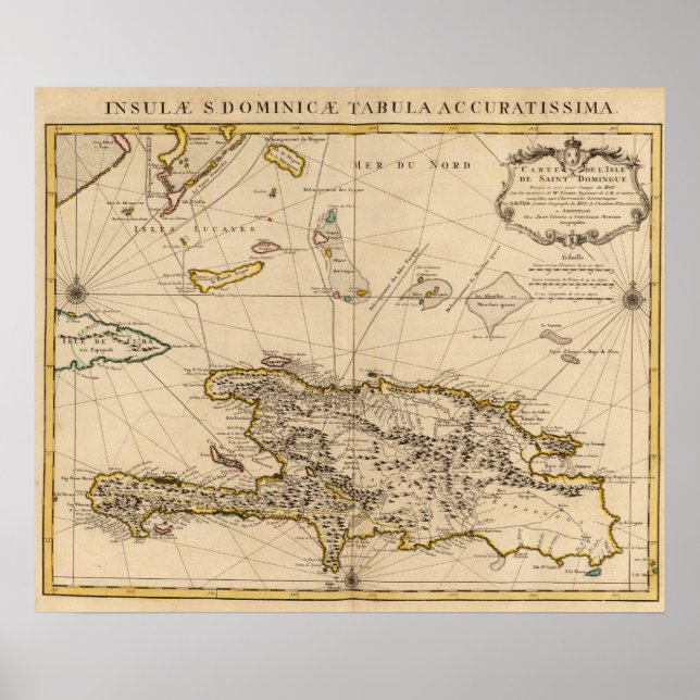 Pôster República Dominicana, Haiti, Índias Ocidentais (Frente)