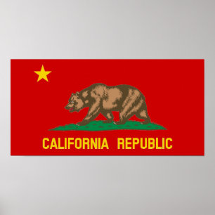 Poster República Popular da bandeira comunista vermelha