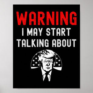 Poster Republicano Americano Conservador Pró Trump Engraç