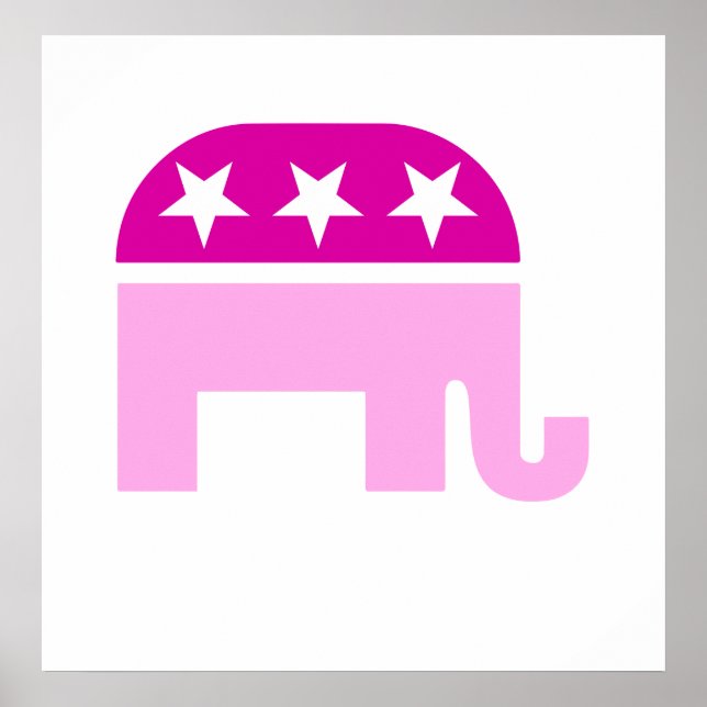 Pôster Republicano Original Elephant Pink (Frente)