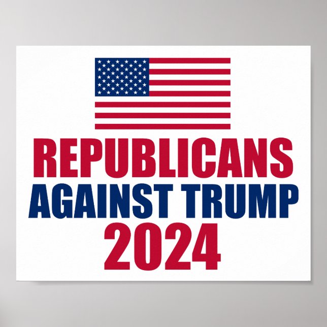 Poster Republicanos Contra a Eleição Trump 2024 (Frente)