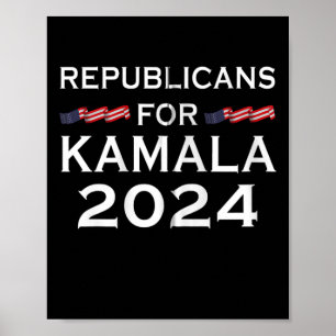 Poster Republicanos Por Kamala Harris W Waltz 2024 Zip Ho