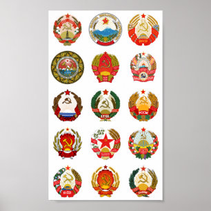 Poster Repúblicas da União Soviética