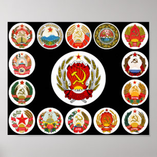 Poster Repúblicas da União Soviética - contexto de mudanç