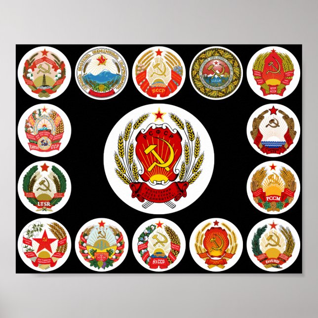 Poster Repúblicas da União Soviética - contexto de mudanç (Frente)