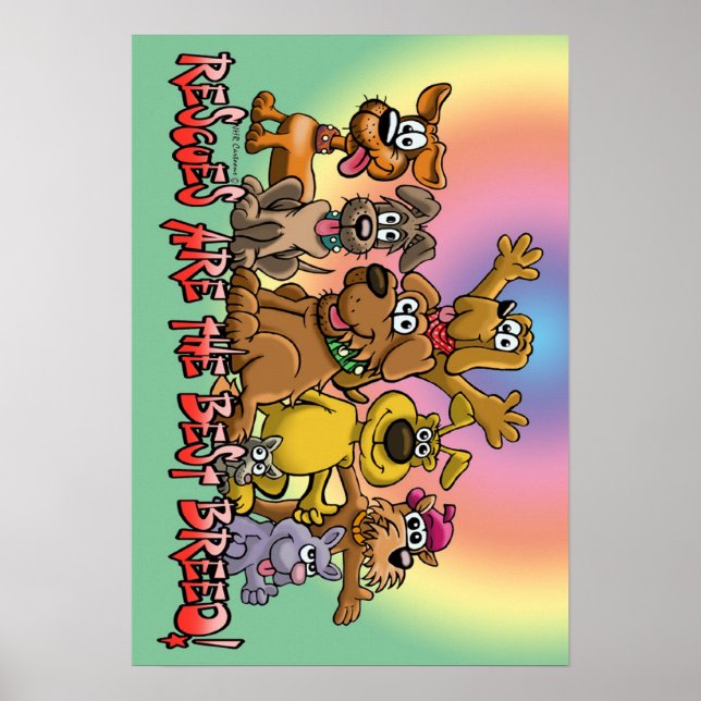 Poster Rescue Dog are the Best Breed! (Frente)