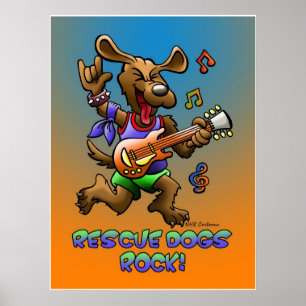 PÔSTER RESCUE DOGS ROCK!