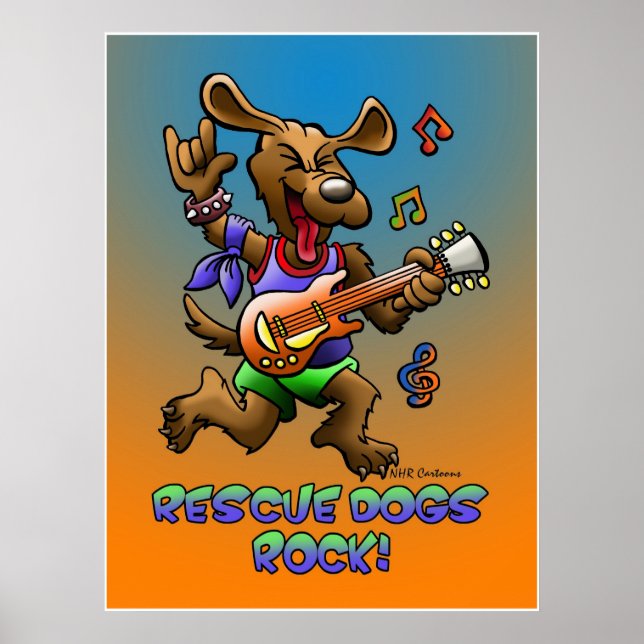 PÔSTER RESCUE DOGS ROCK! (Frente)