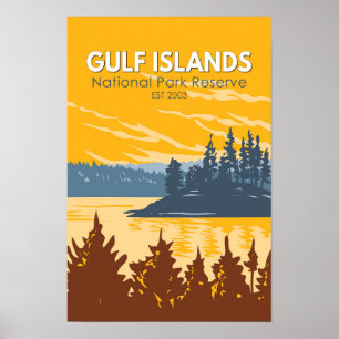 Poster Reserva do Parque Nacional das Ilhas do Golfo Cana