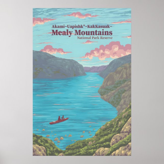 Poster Reserva do Parque Nacional Mealy Mountains Canadá (Frente)