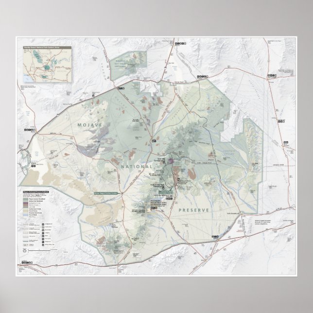 Poster Reserva Nacional de Mojave (Frente)