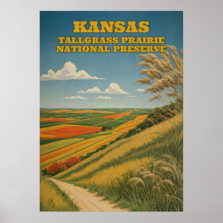 Poster Reserva Nacional V03 de Kansas Tallgramínea Prairi