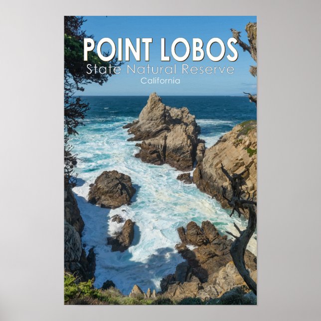 Poster Reserva Natural Estadual Point Lobos Califórnia (Frente)
