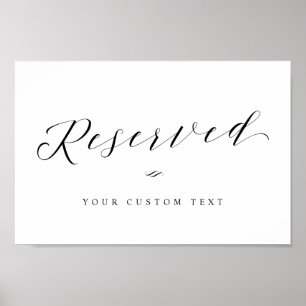 Poster Reservado com Sinal de Janto de Recepção de Texto