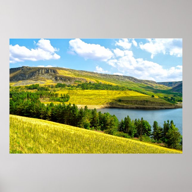 Poster Reservatório de Dovestone no verão (Frente)