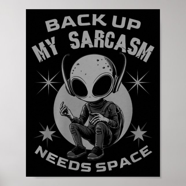 Poster Reserve Sarcasmo Precisa Espaço Engraçado Humor Sa (Frente)