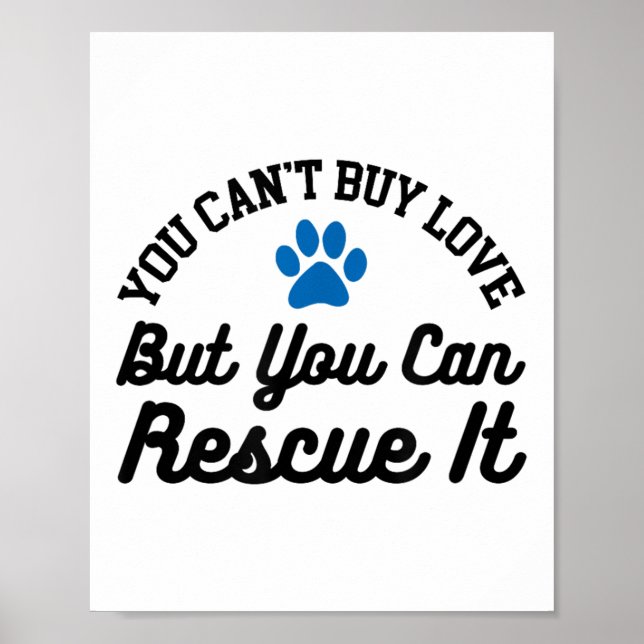 Poster Resgate de animais que você não pode Comprar amor  (Frente)