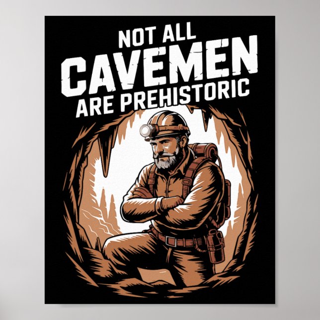 Poster Resgate de escalada em caverna engraçada  (Frente)