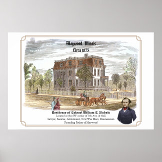 Poster Residence of Colonel W. T. Nichols