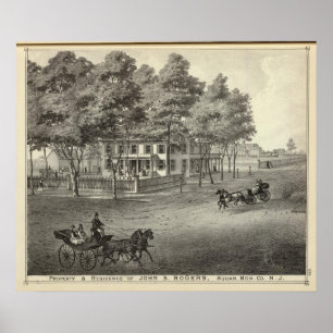 Pôster Residence of John S Rogers in Manasquan, NJ