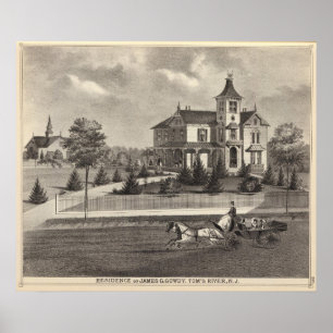 Poster Residência de James G Gowdy, Rio de Tom, NJ