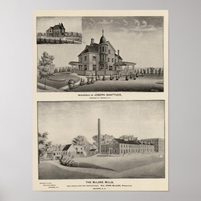 Pôster Residência de Shattuck, McLane Mills (Frente)