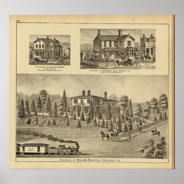 Poster Residência de William Reed, Sewickley (Frente)