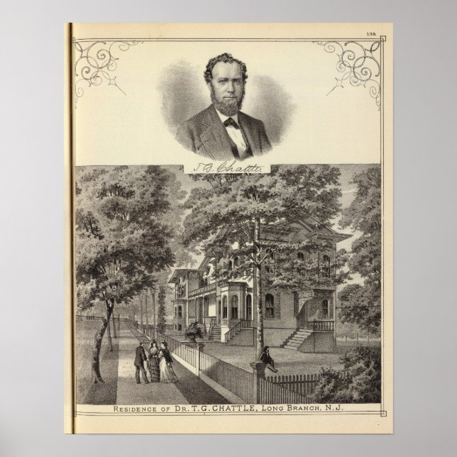 Pôster Residência do Dr. TG Chattle, Ramo Longo (Frente)