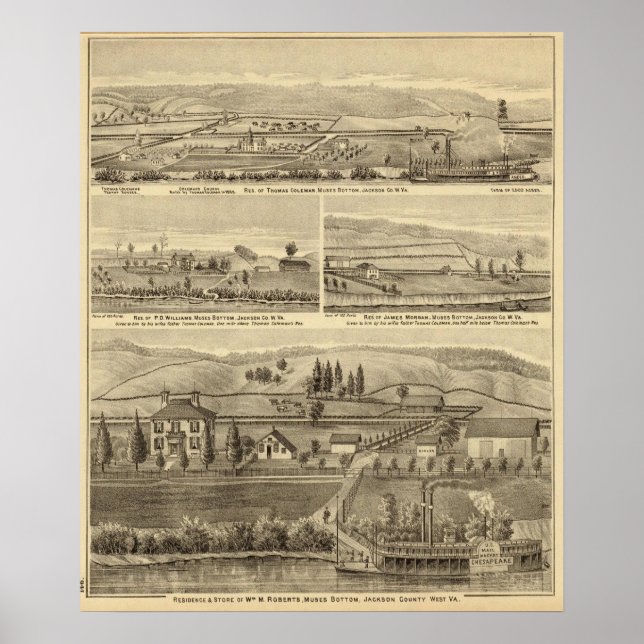 Pôster Residência e armazenamento de William M Roberts (Frente)