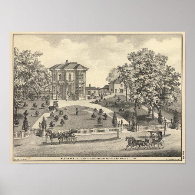 Poster Residência Laugenour, Woodland (Frente)
