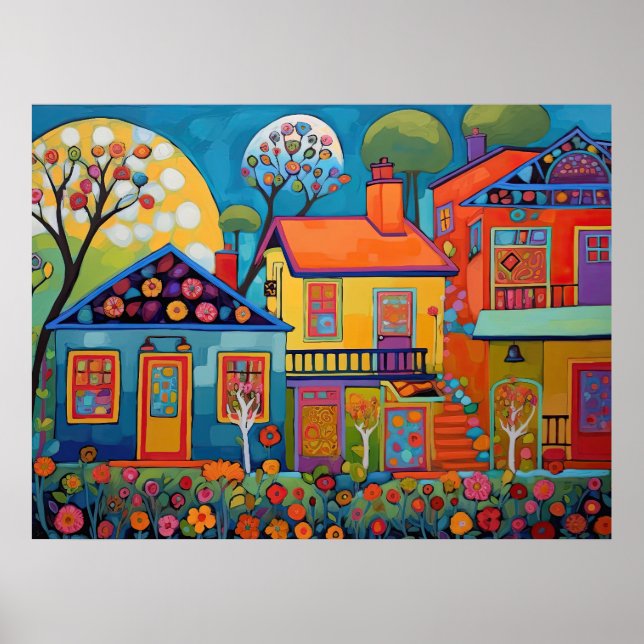 Poster Residência radiante - Sinfonia da Flora brilhante (Frente)