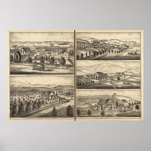 Pôster Residências de CP Hatch, Wm Sexton, JM Freeman (Frente)