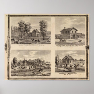 Pôster Residências e armazéns no condado de Polk