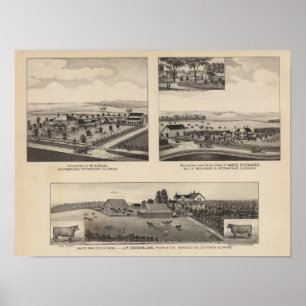 Pôster Residências e fazendas, Pottawatomie, Kansas
