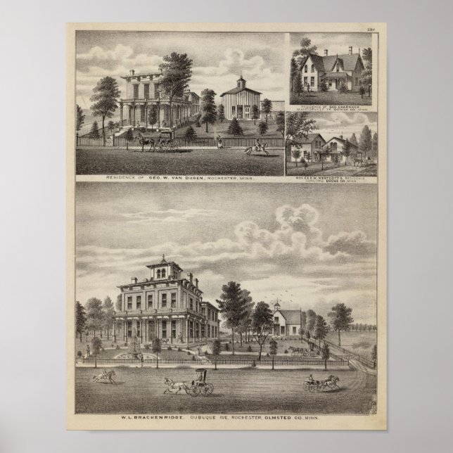 Pôster Residências em Rochester, Minnesota (Frente)