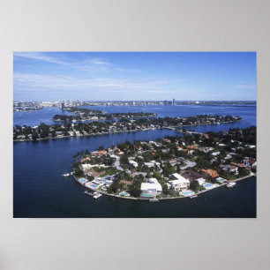 Poster Residências particulares da Baía de Biscayne, St