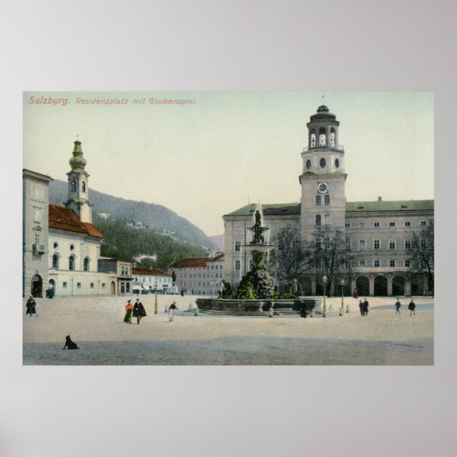 Pôster Residenzplatz Salzburg, Áustria (Frente)