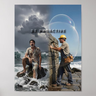 Poster Resiliência Construída Antes do Cartaz das Ondas