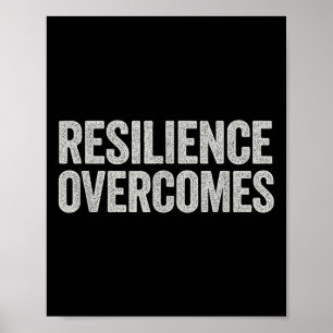 Poster Resiliência Supera - Cota Motivacional, Vintage