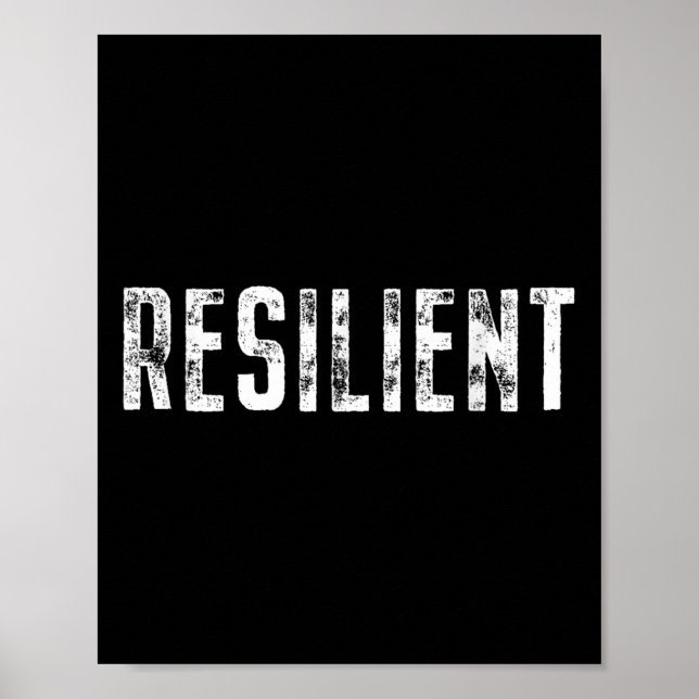 Poster Resilient Mental Strength Self-esteem Motivation R (Frente)
